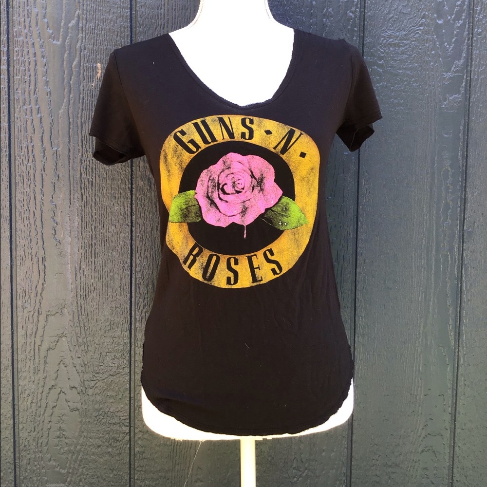 Bravado Black Guns N Roses Short Sleeve Top Size S